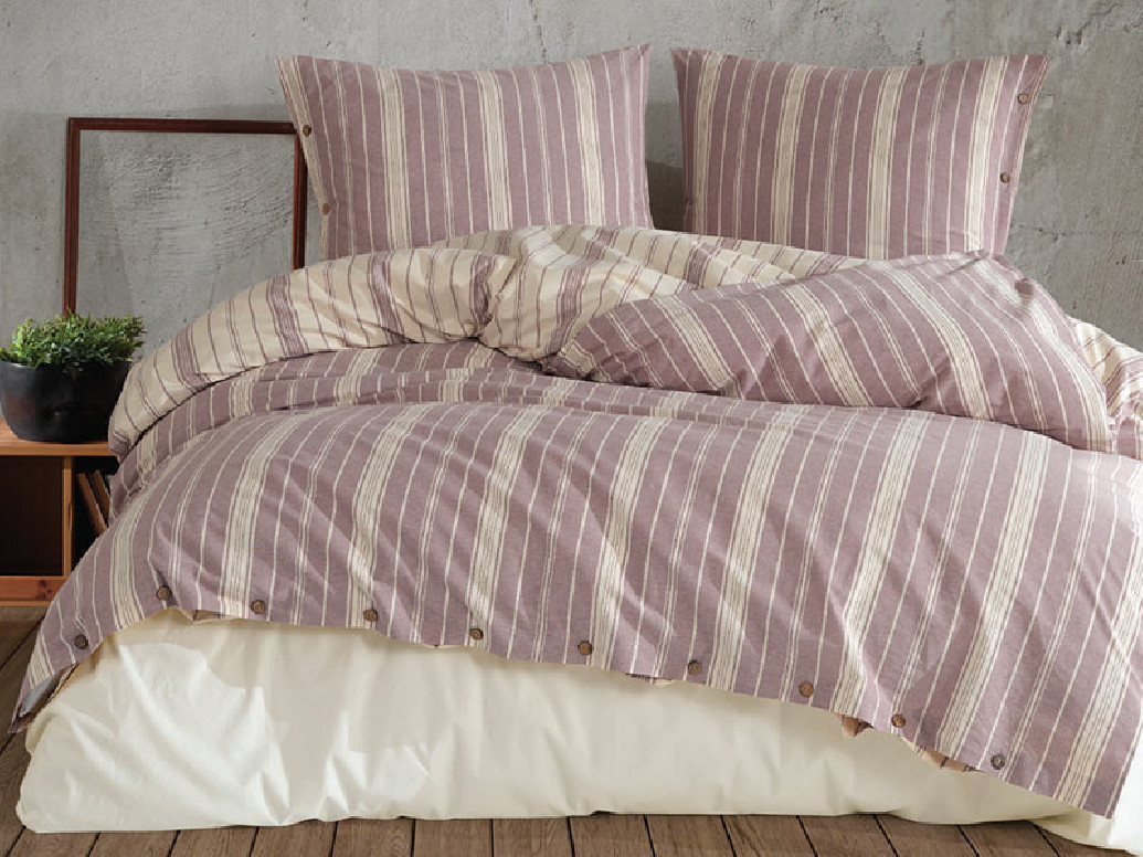 Lenjerie 1 Persoana Pardus Dry Rose (Bumbac 100%)