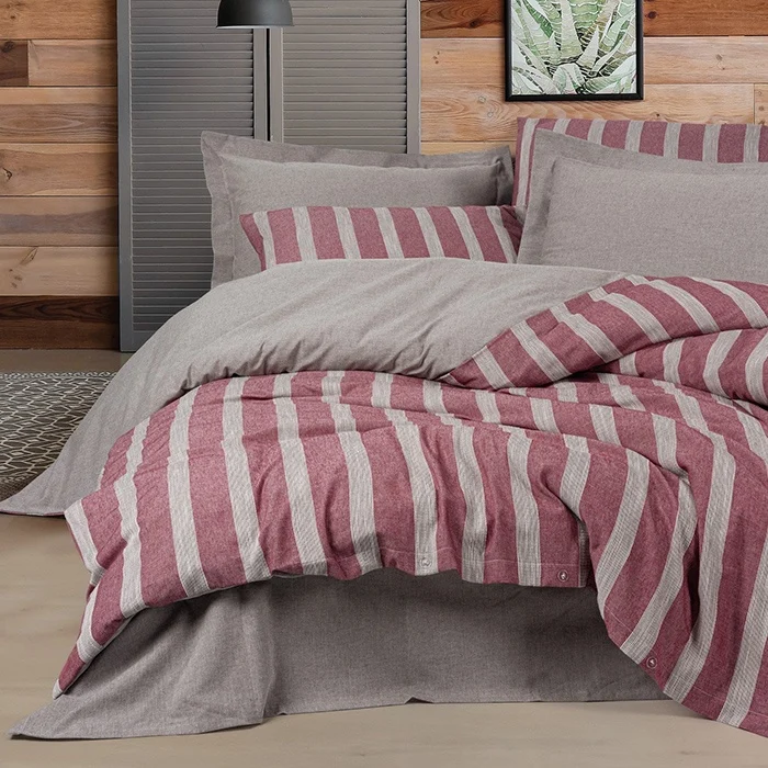 Lenjerie Bande Bordo (Bumbac 100%)