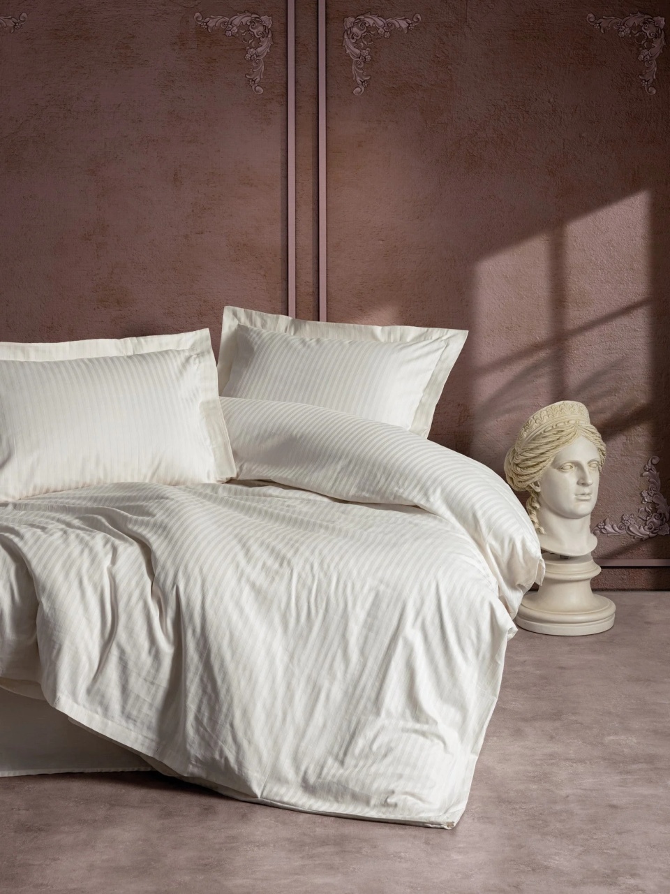 Lenjerie Elegant Stripe Ecru (Satin Deluxe)