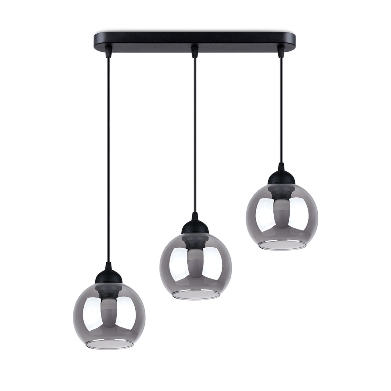 Lustra suspendata Alino Negru 45x15x117 cm
