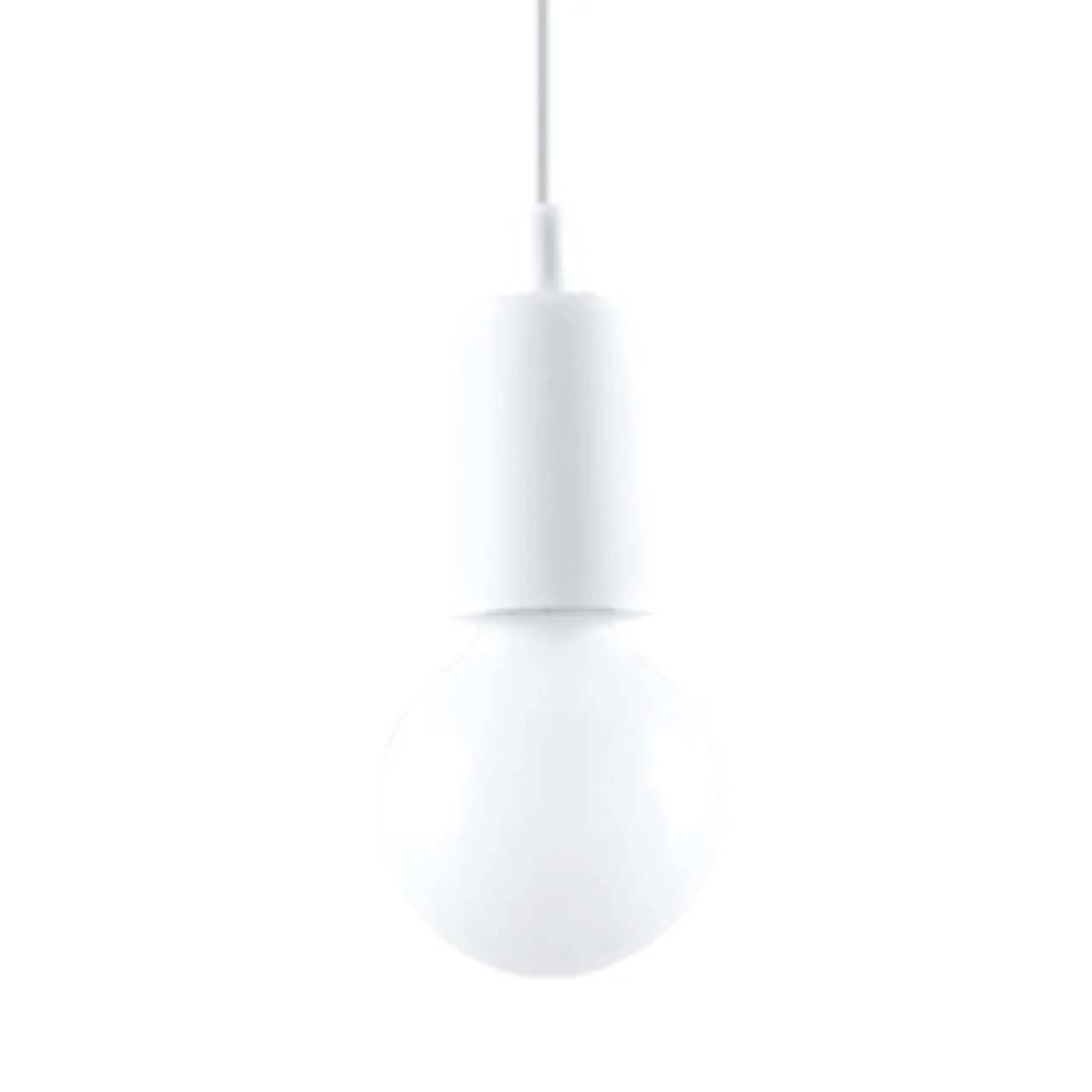 Lustra suspendata Diego Alb 9x9x90 cm
