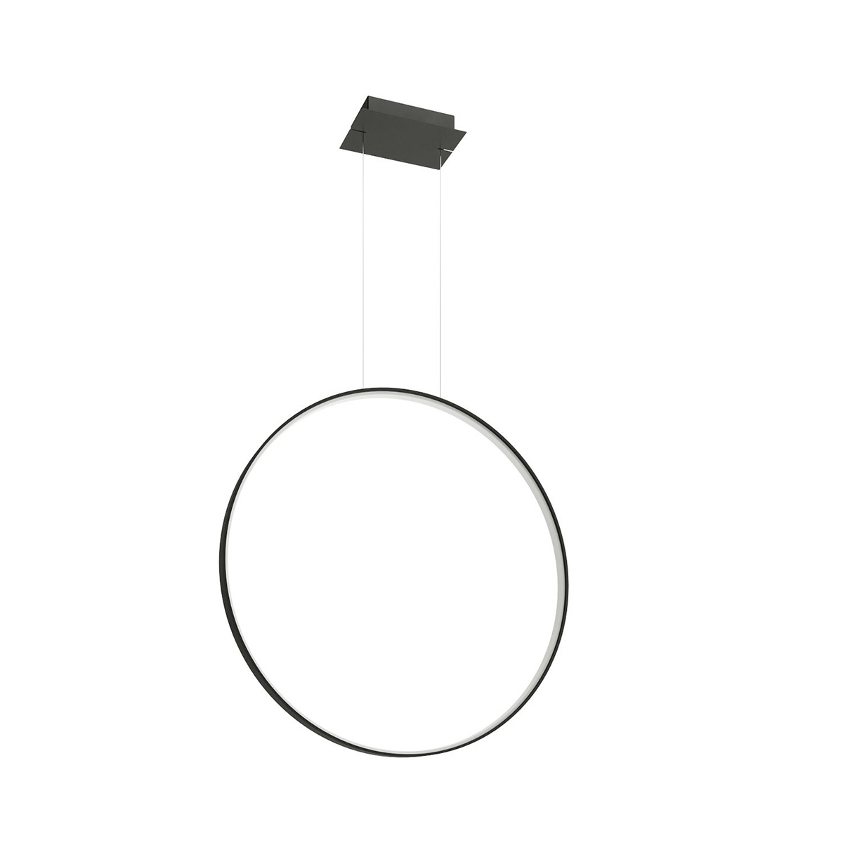 Lustra suspendata LED Rio Negru 4000K 78x16x150 cm