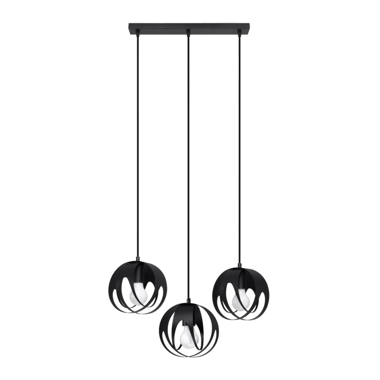 Lustra suspendata Tulos Negru 50x16x117 cm