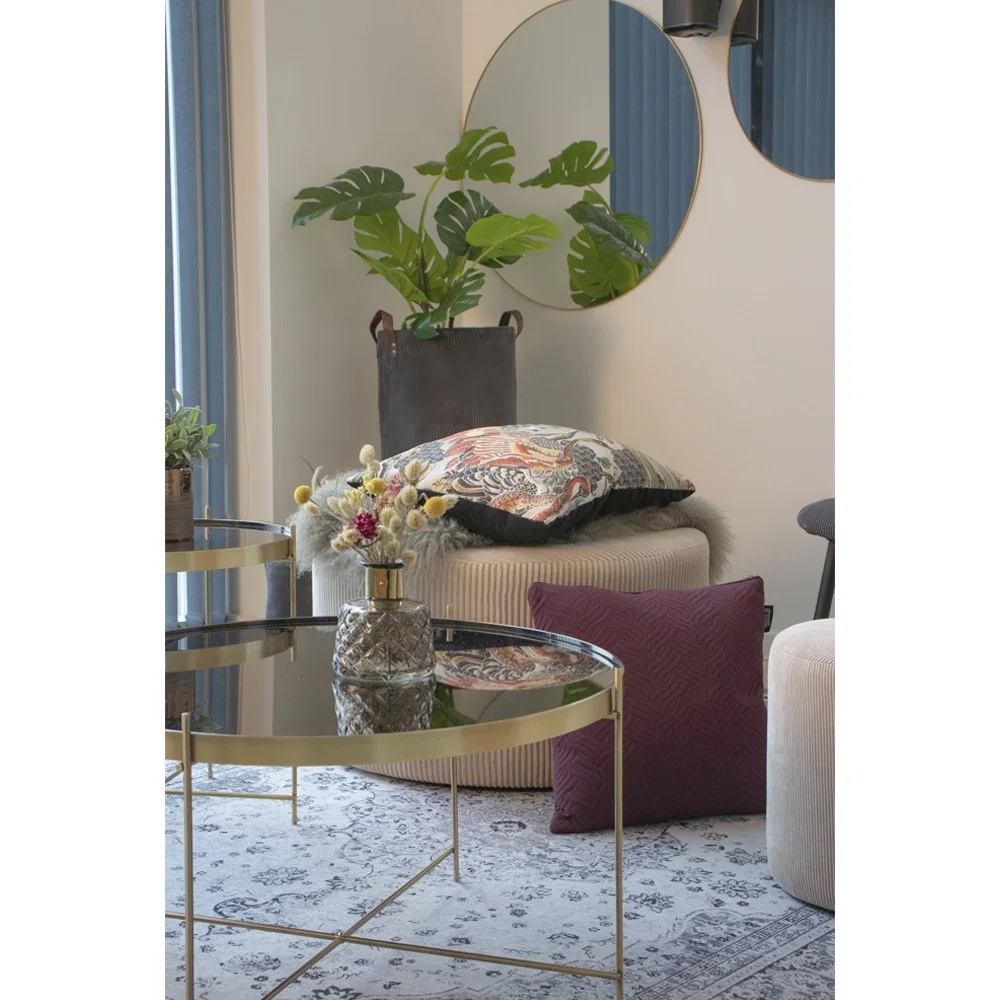 Oglinda de perete Jersey, Argintiu, 80x80x0.5 cm