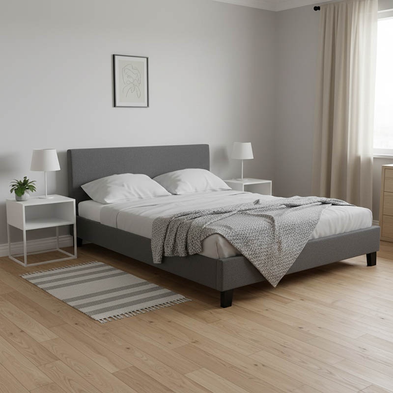 Pat dublu 150x200 cm Nevil 3134 Gri Inchis