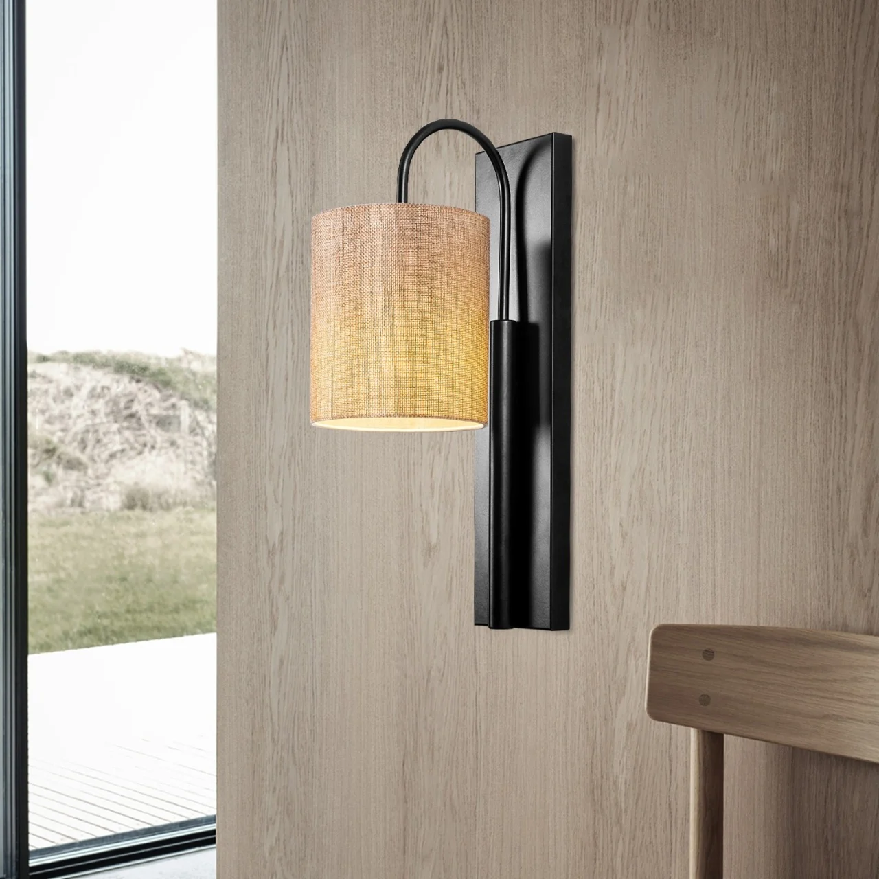 Aplica Baston Negru 20x14x42 cm