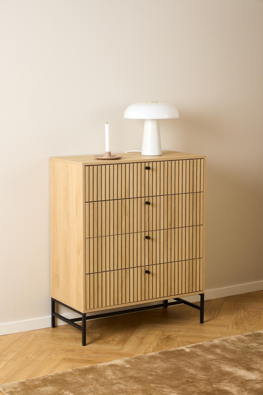 Comoda Albany, Natural, 100.1x80.6x40 cm