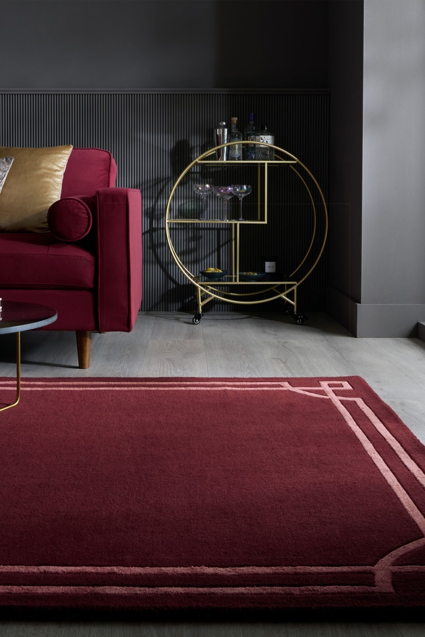 Covor Gatsby Wool Burgund 120x170 cm, Flair Rugs