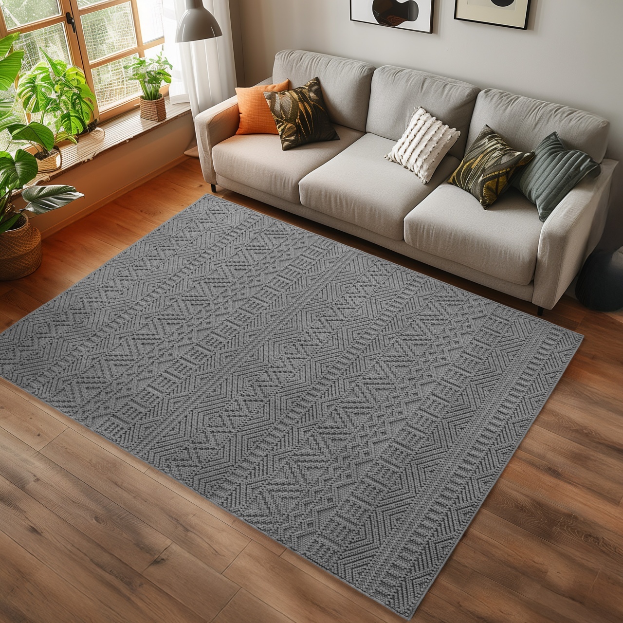 Covor Helix etno V3 Argintiu 120x170 cm
