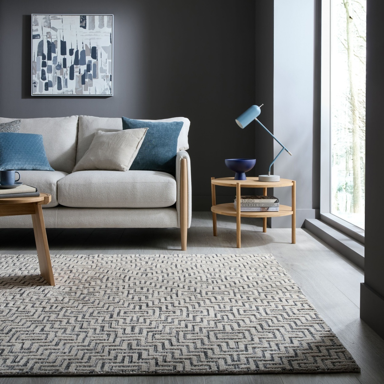 Covor Rhett Circular Knit Gri 160x230 cm, Flair Rugs