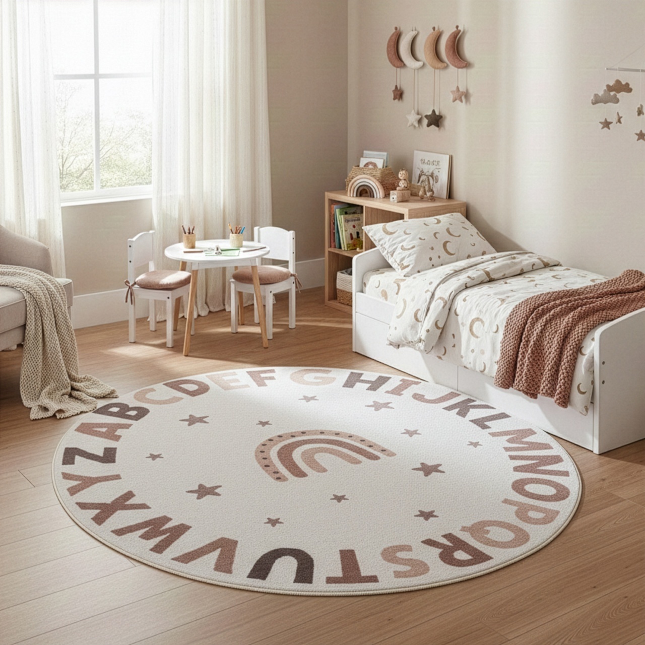 Covor rotund Coco V3 Crem 160x160 cm
