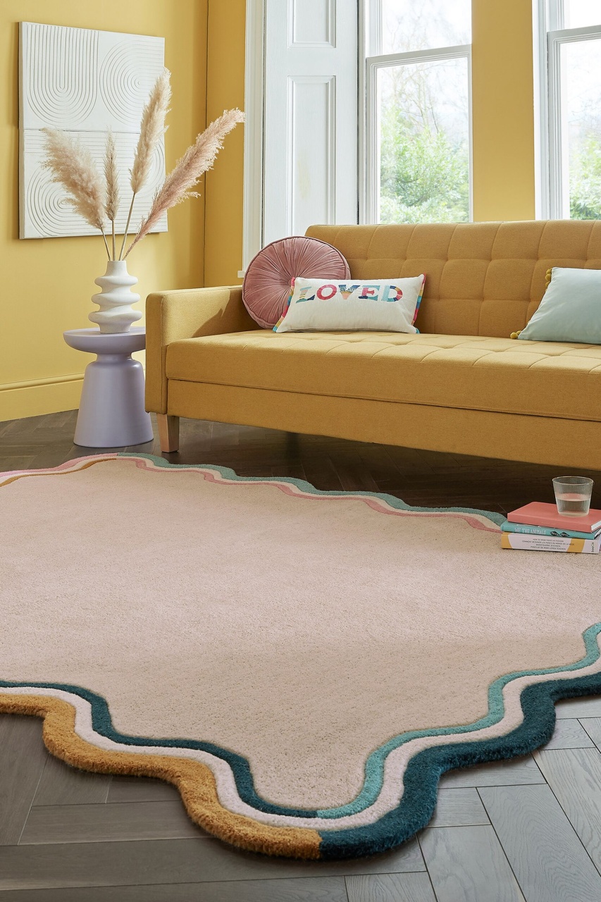 Covor Wool Scallop Crem 160x230 cm, Flair Rugs