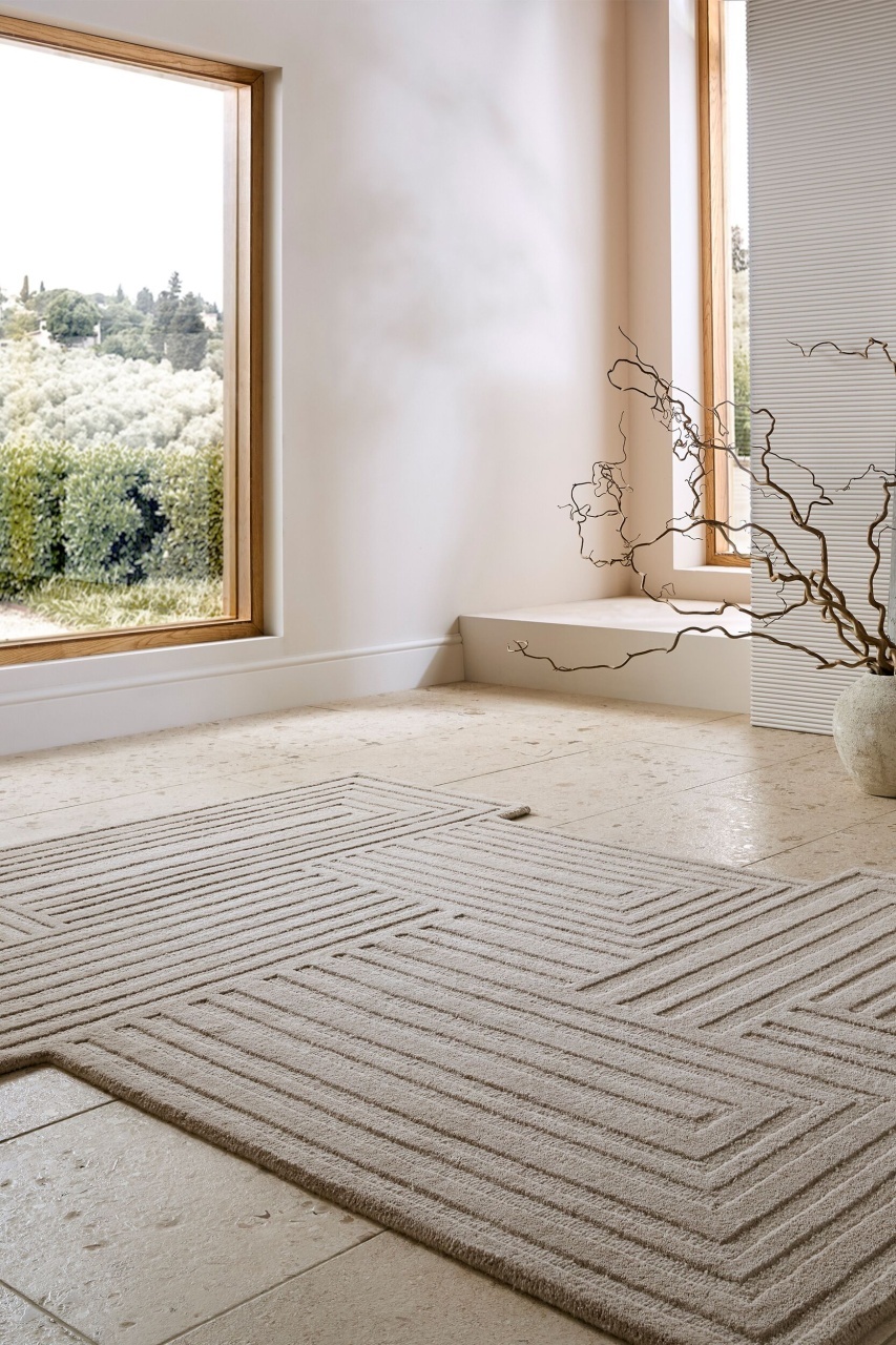 Covor Zen Rectangles Natural 160x230 cm, Flair Rugs