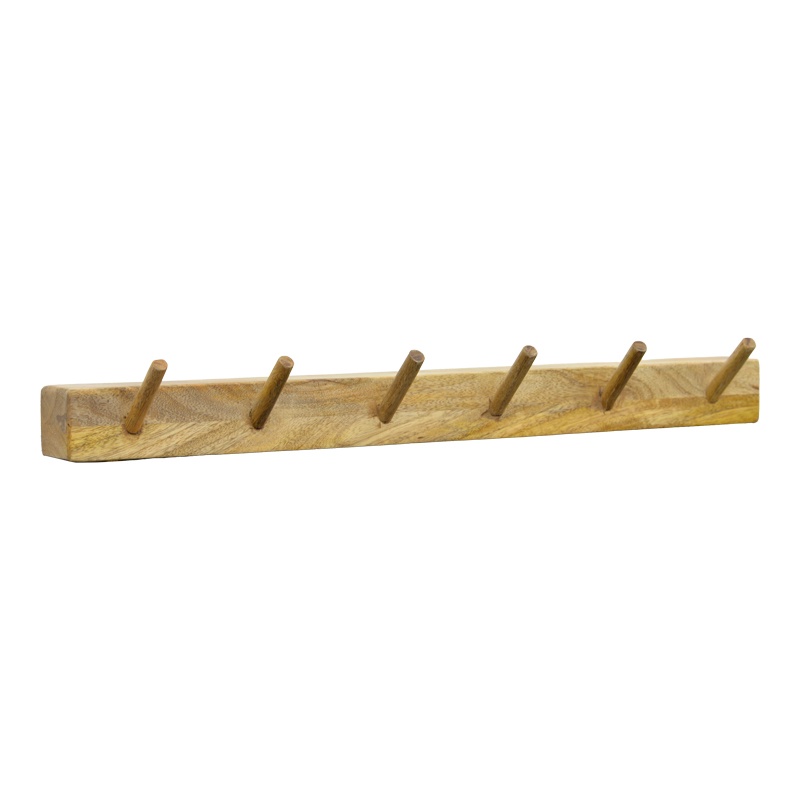 Cuier de perete, Hokkie, Natural, 11x60x10 cm
