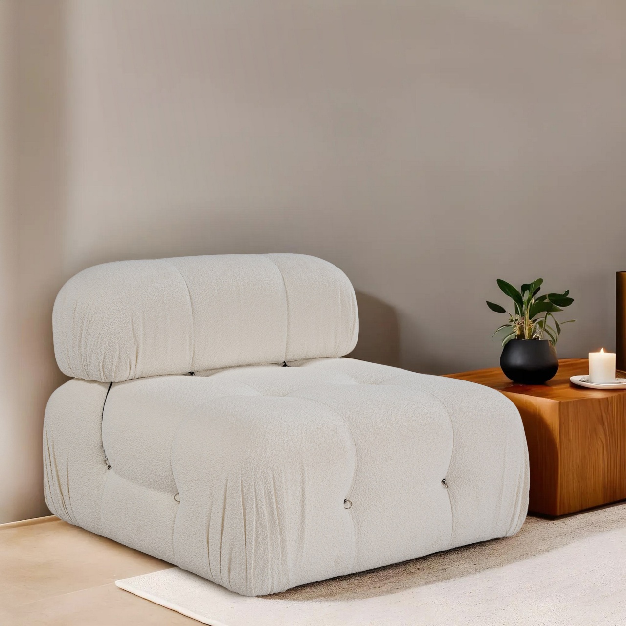 Fotoliu modular Bubble Alb