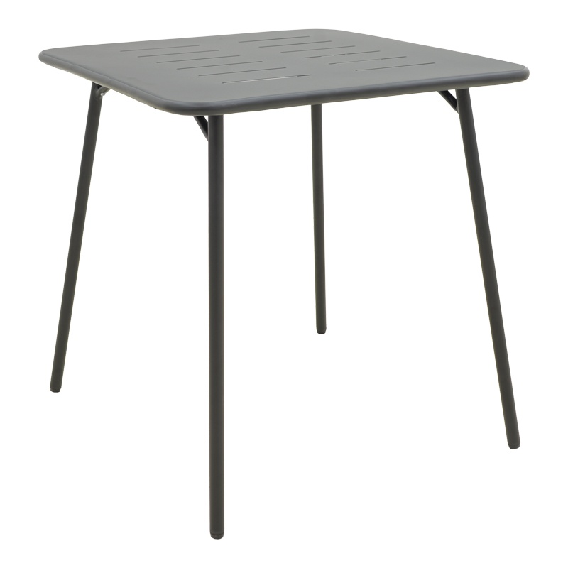 Masa de gradina, Moraja, Negru, 70x70x73 cm