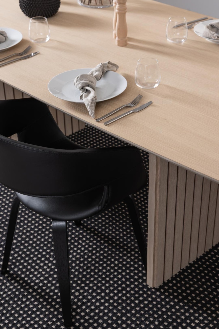 Masa dining Christo, Alb, 75x220x105 cm