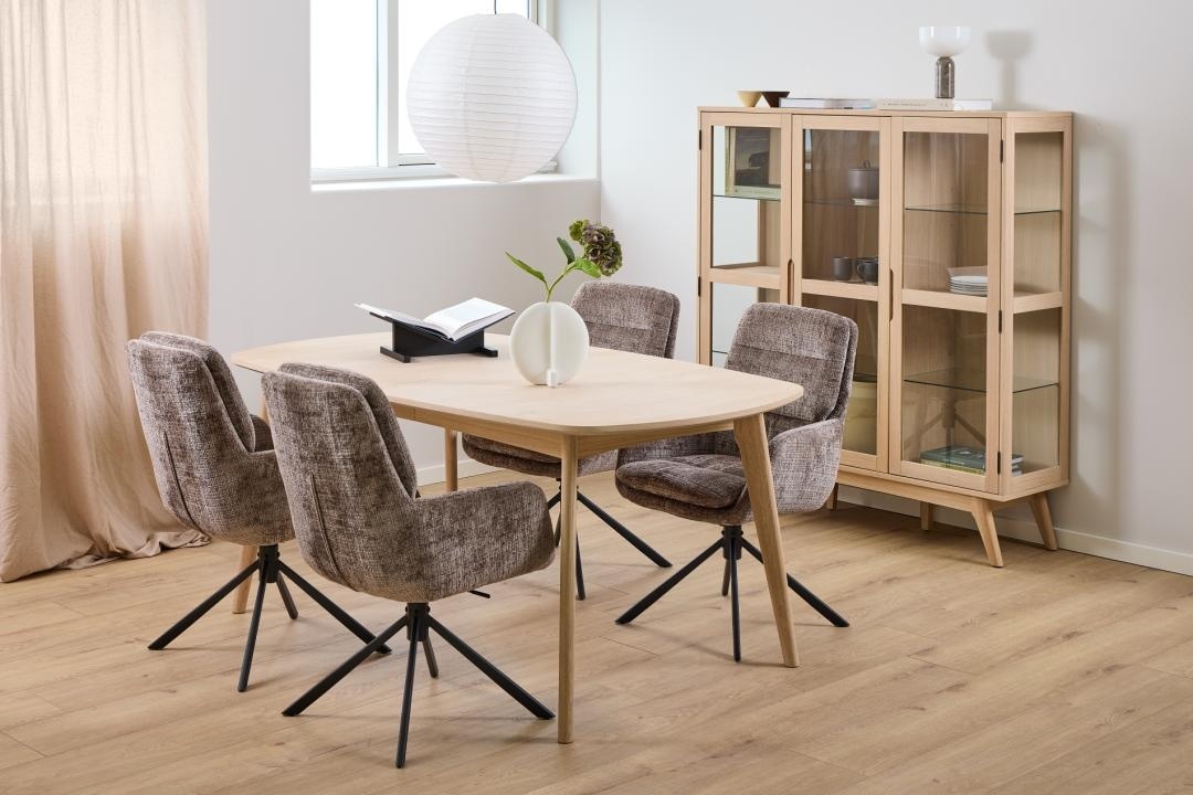 Masa dining Marte, Alb, 76x180x102 cm