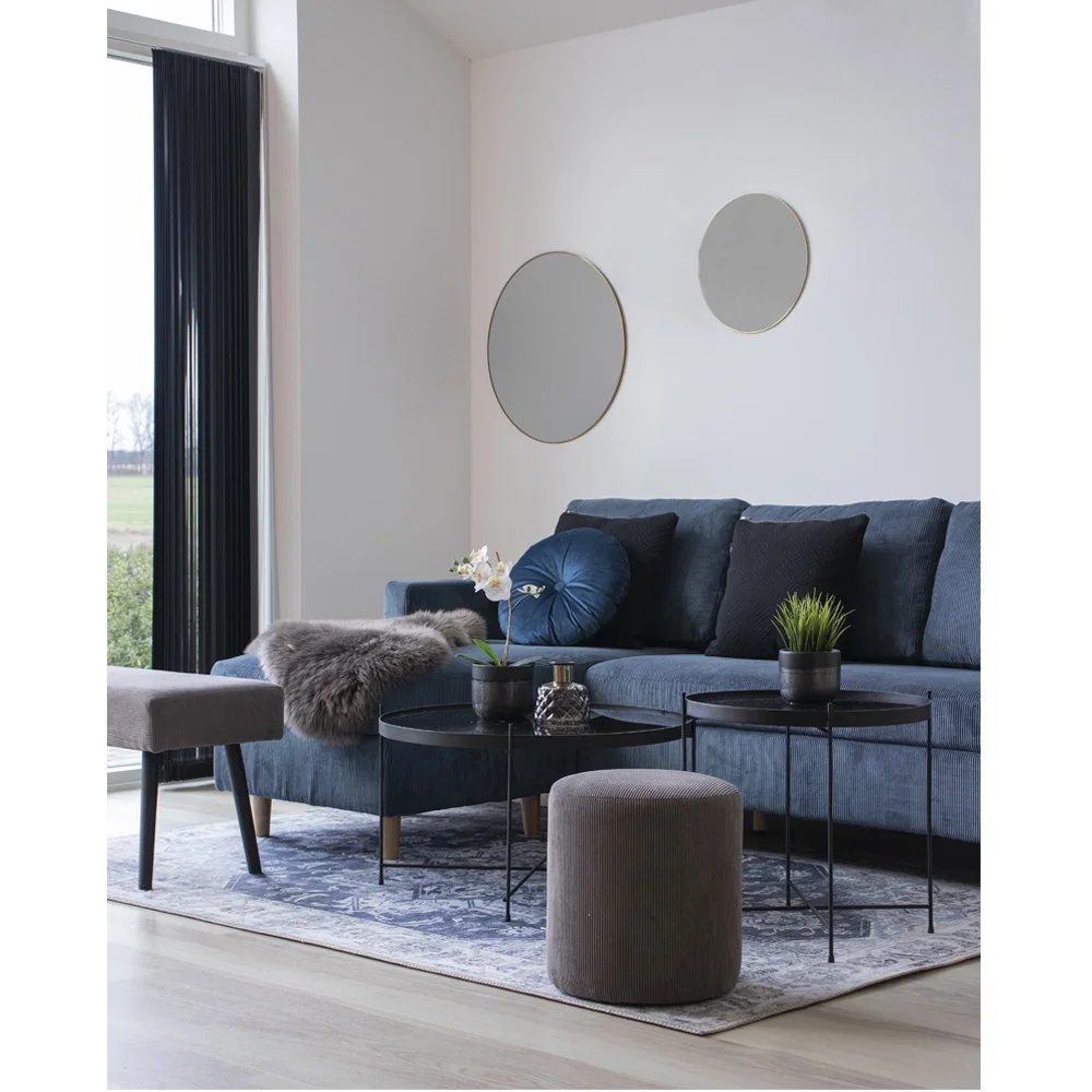 Oglinda de perete Jersey, Auriu, 40x40x0.5 cm