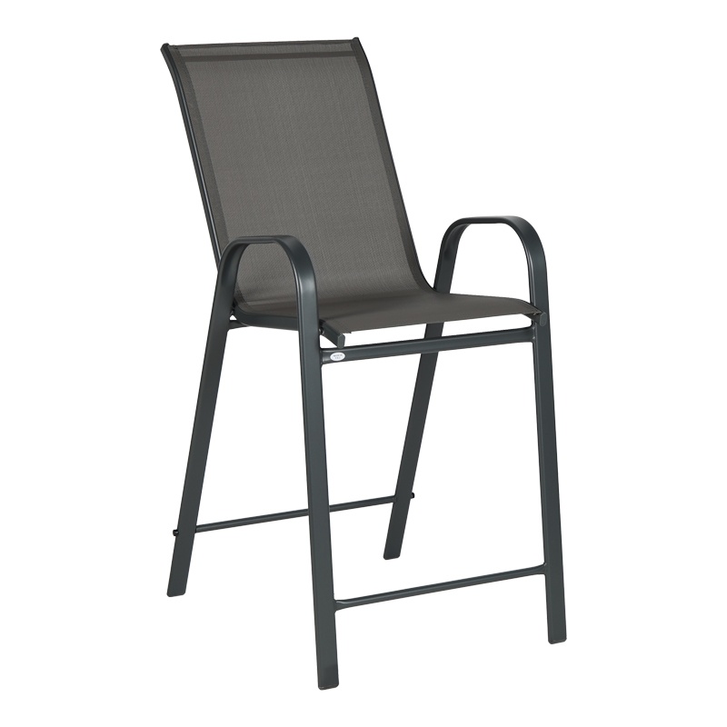 Scaun de bar, Calan, Gri inchis, 55x70x114 cm