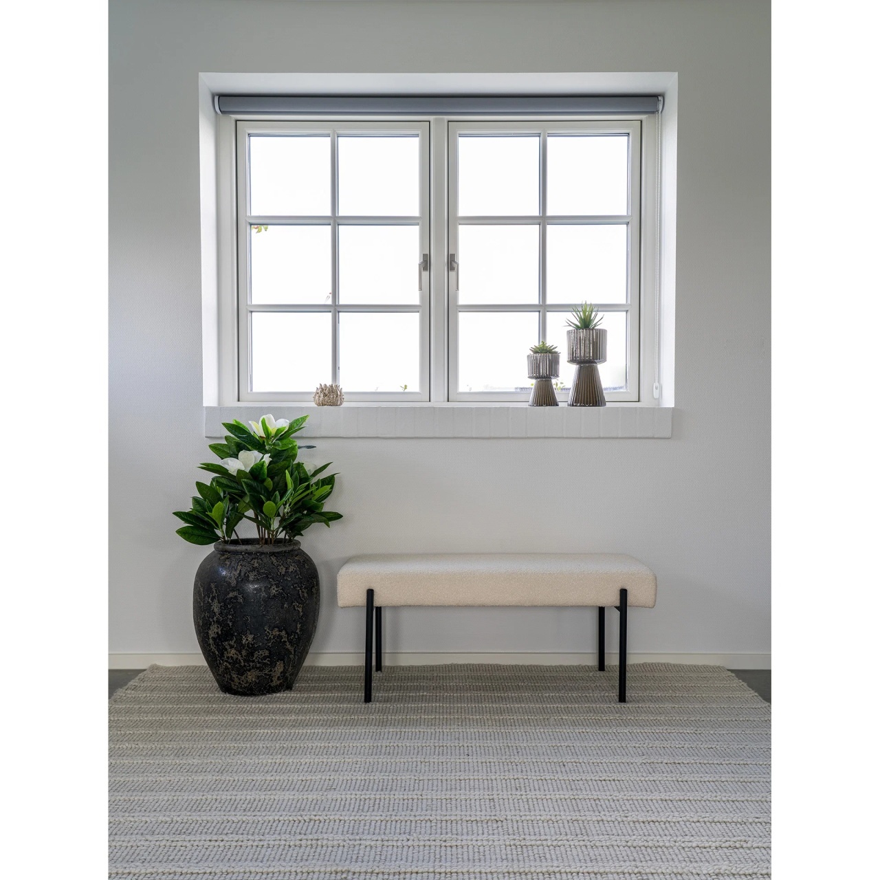 Banca Swindon, Alb, 36x100x42.5 cm
