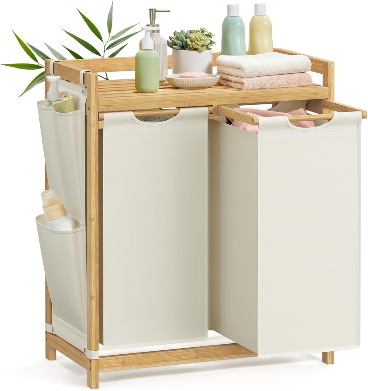 Cos de rufe Crem Songmics 67.3x33x78 cm