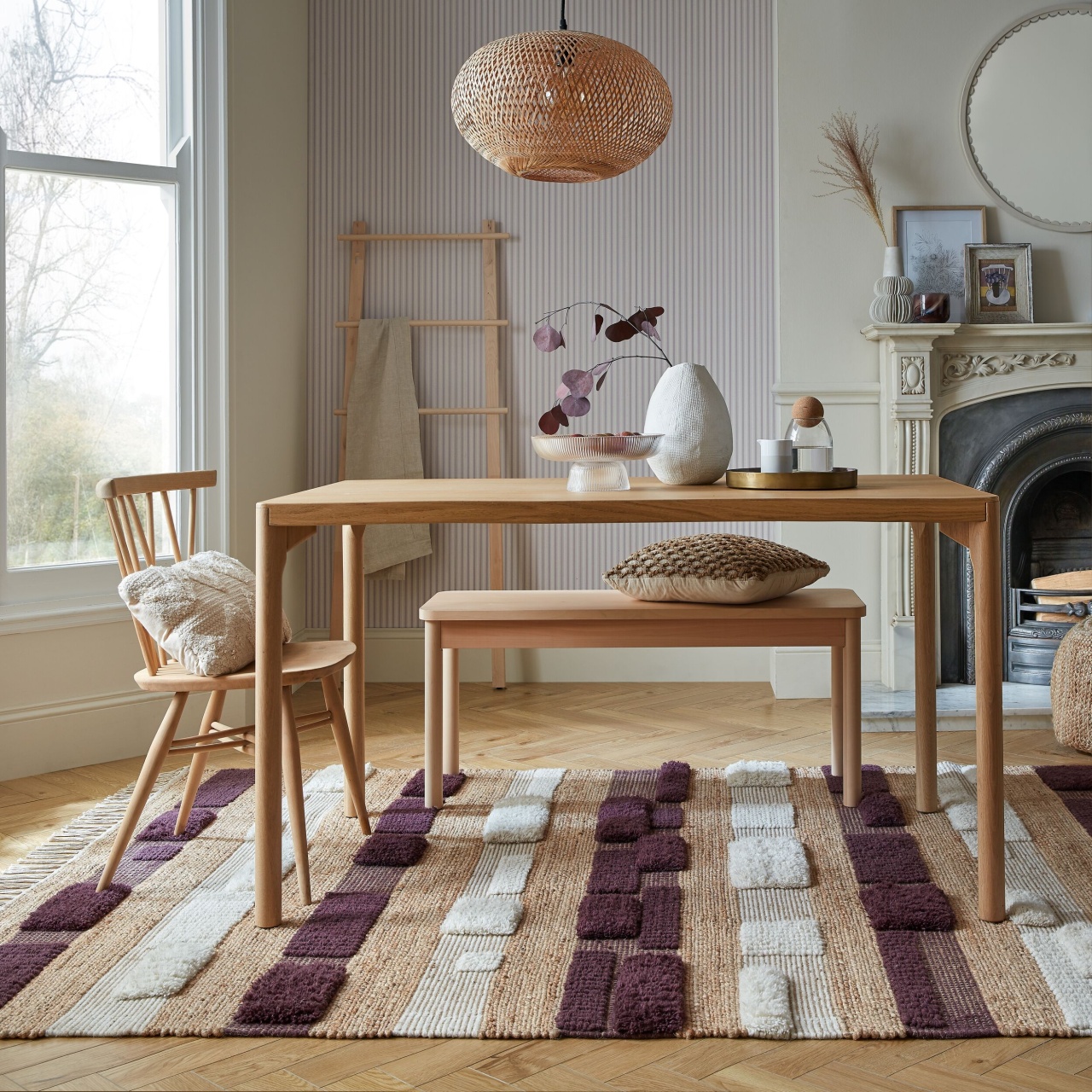 Covor Medina Blocks Mov 160x230 cm, Flair Rugs