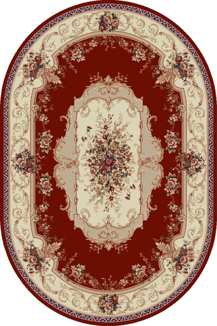 Covor Oval, Lotos, Rosu, 80x150 cm, Delta 507 201