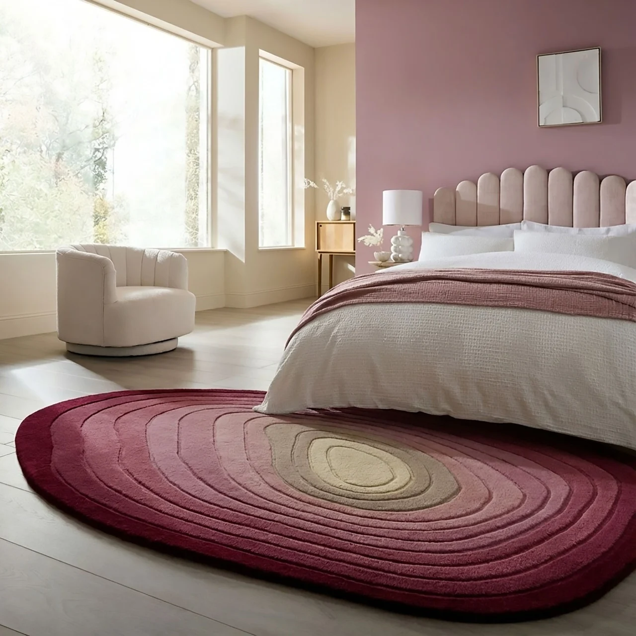 Covor Puddle Ombre Wool Mov 200x290 cm
