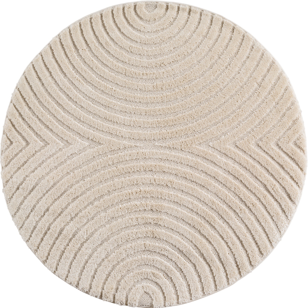 Covor rotund Art boho V2 Crem 80x80 cm