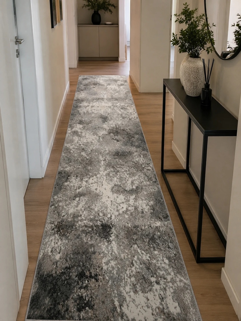 Covor Traversa, Agios, Gri, 80x900 cm, Delta 18098