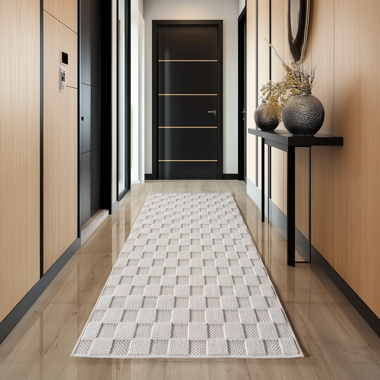Covor traversa Helix V4 Crem 80x250 cm