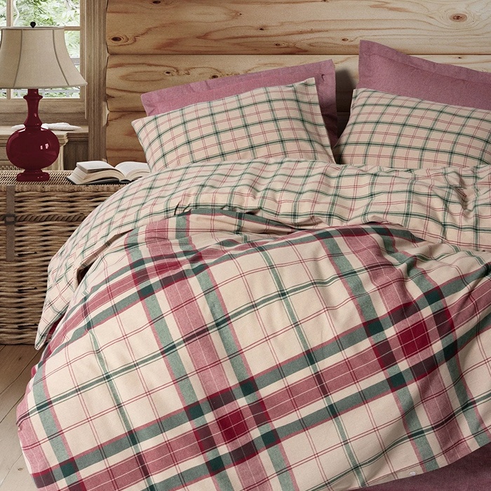 Lenjerie Jamil Bordo (Bumbac 100% Flanel)