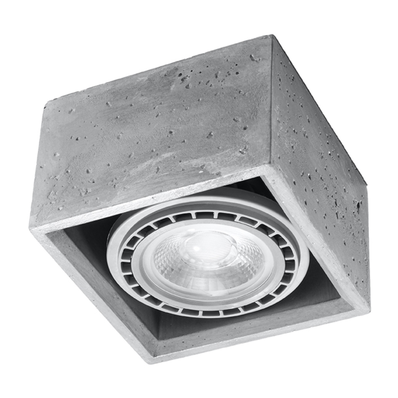 Lustra Quatro din beton Gri 14x14x9 cm