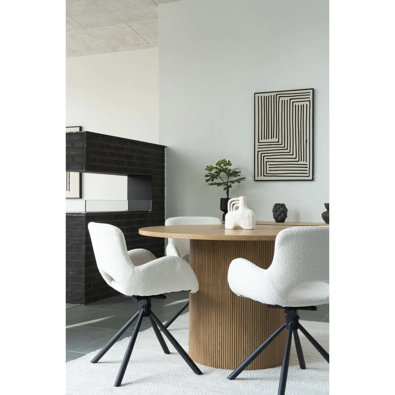 Masa dining Boavista, Natural, 120x120x75 cm