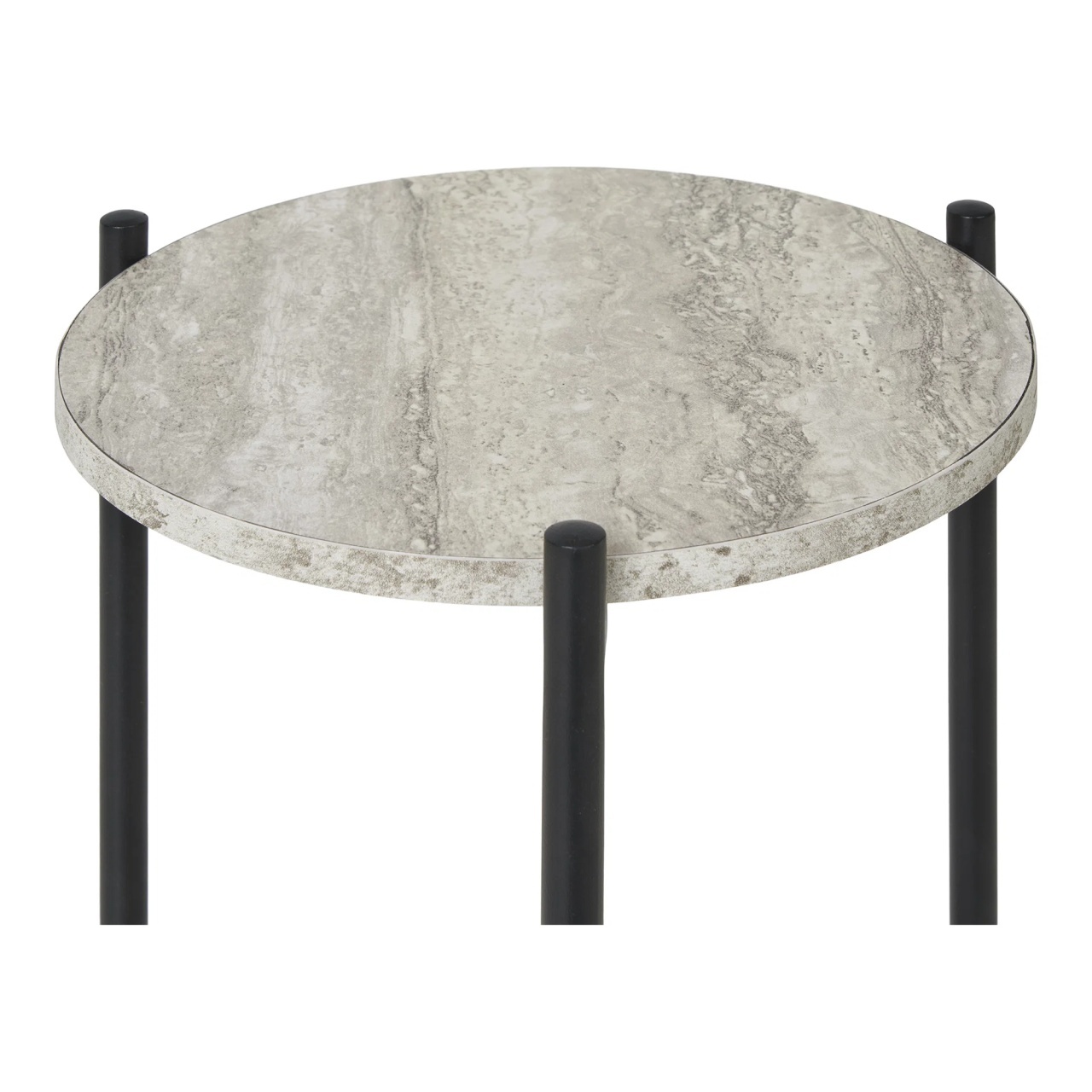 Masuta laterala Leuven, Negru, 27x27x46 cm