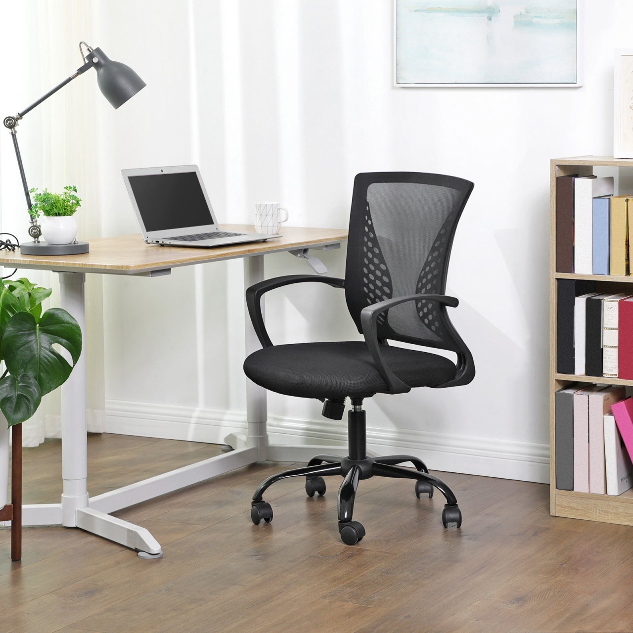 Scaun birou, Kime, Negru, 58x60.5x104 cm