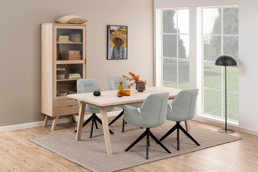 Scaun dining Aura V1, Gri, 91x60.5x58.5 cm