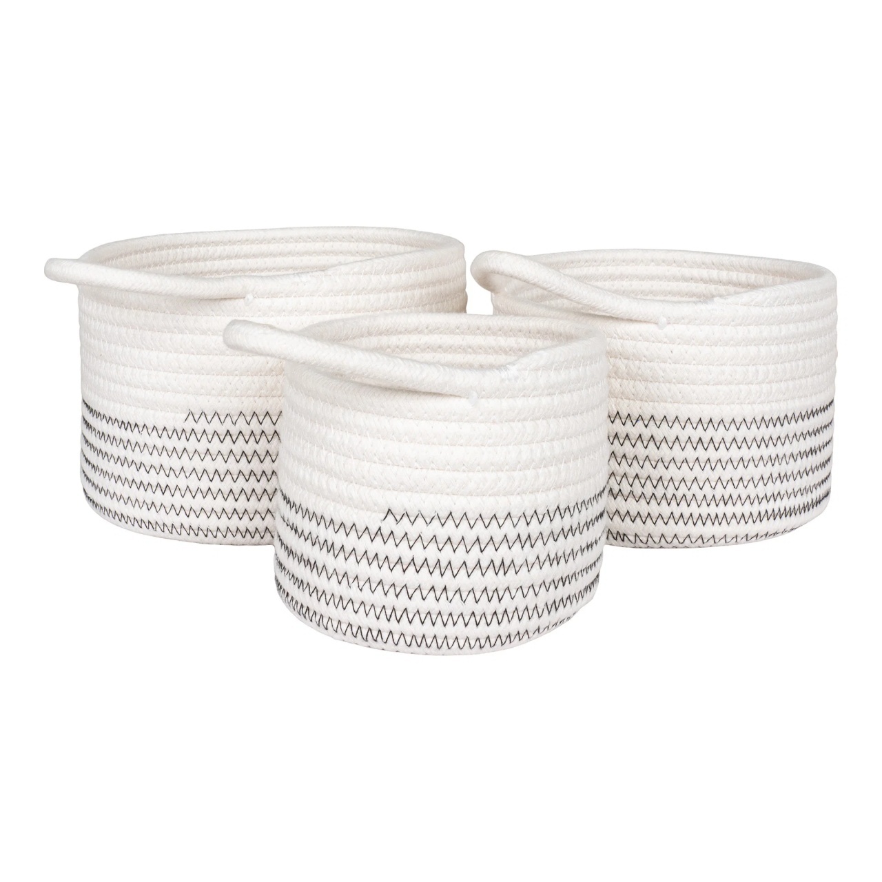 Set 3 piese Cosuri decorative Algar, Alb, 20x20x14 cm