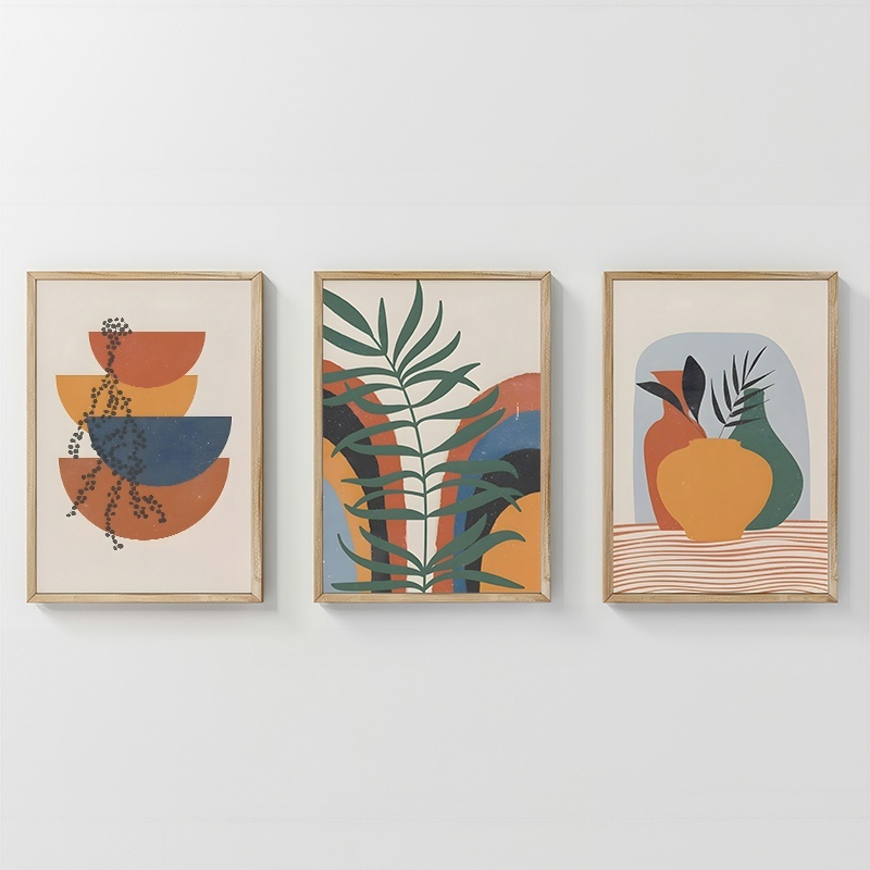 Set 3 tablouri Alenza Multicolor 33x1.5x48 cm
