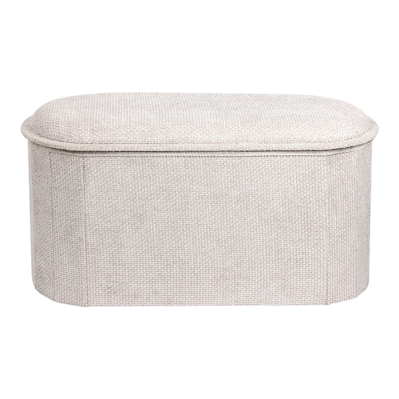 Taburet cu depozitare, Trebia, Pako, Crem 76x38x38 cm