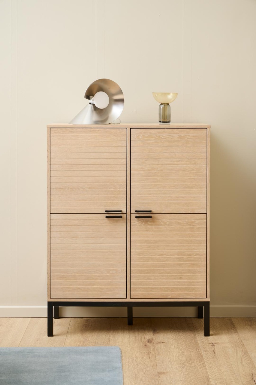 Cabinet Kensington, Alb, 120x91x40 cm
