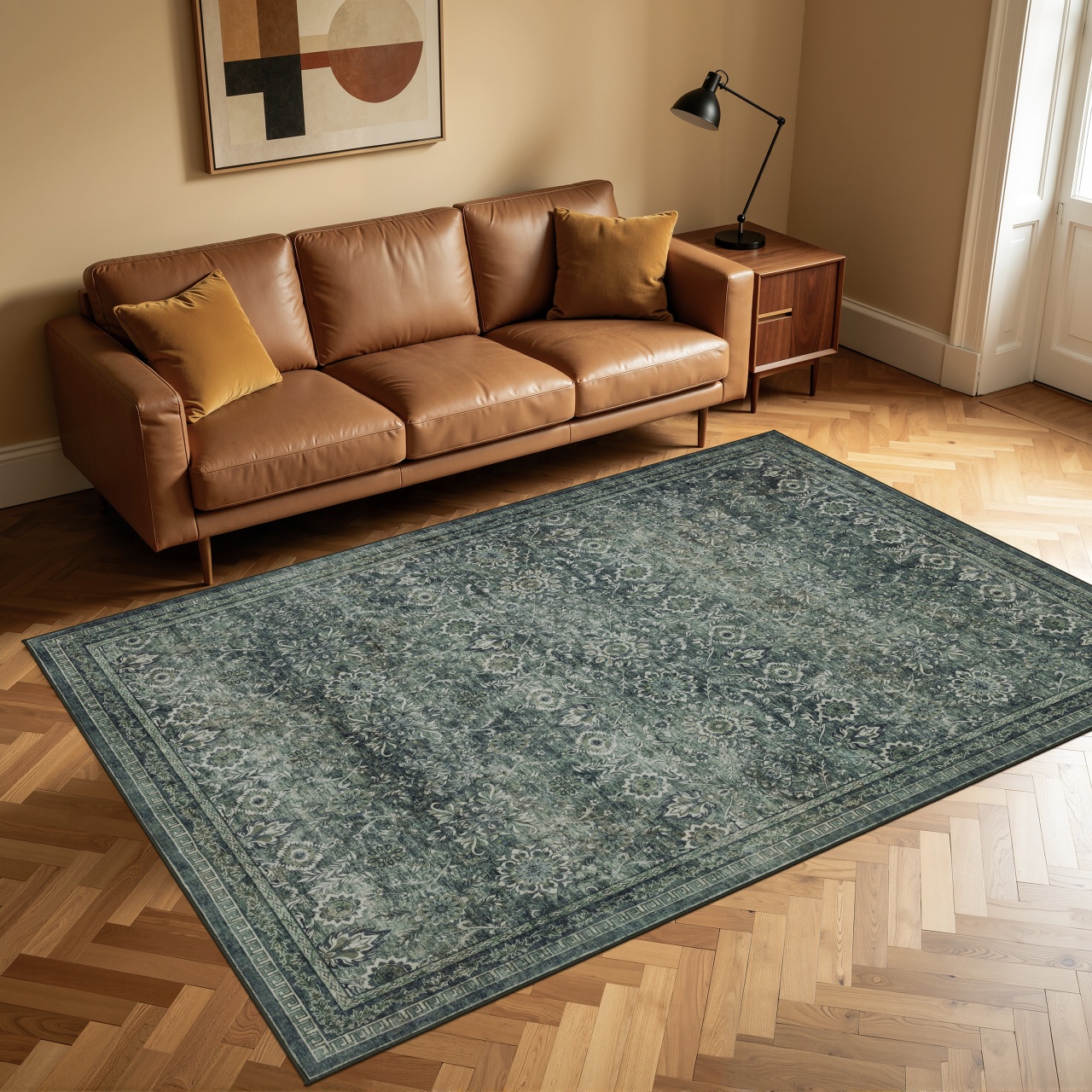 Covor Dreptunghiular INKA V8 Verde 240x340 cm