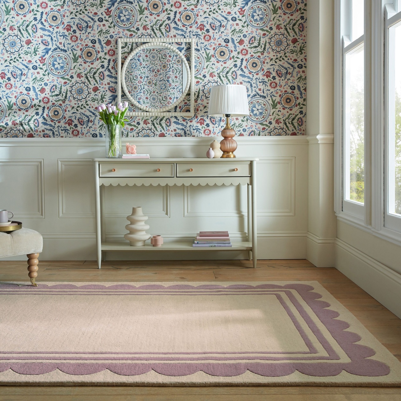 Covor Lois Scallop Verde 160X230 cm, Flair Rugs