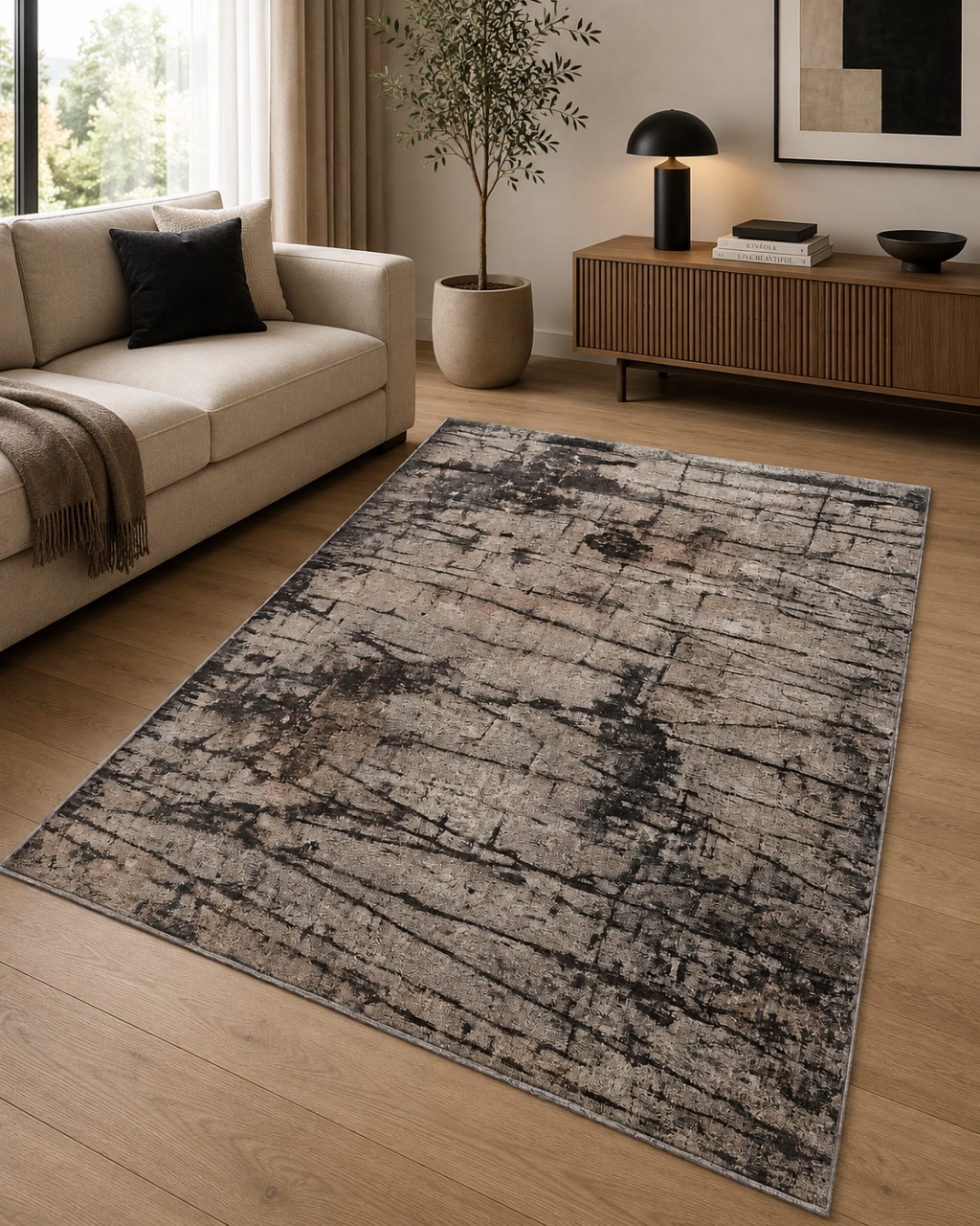 Covor, Mira, Gri, 100x200 cm, Delta Mira 24156 136
