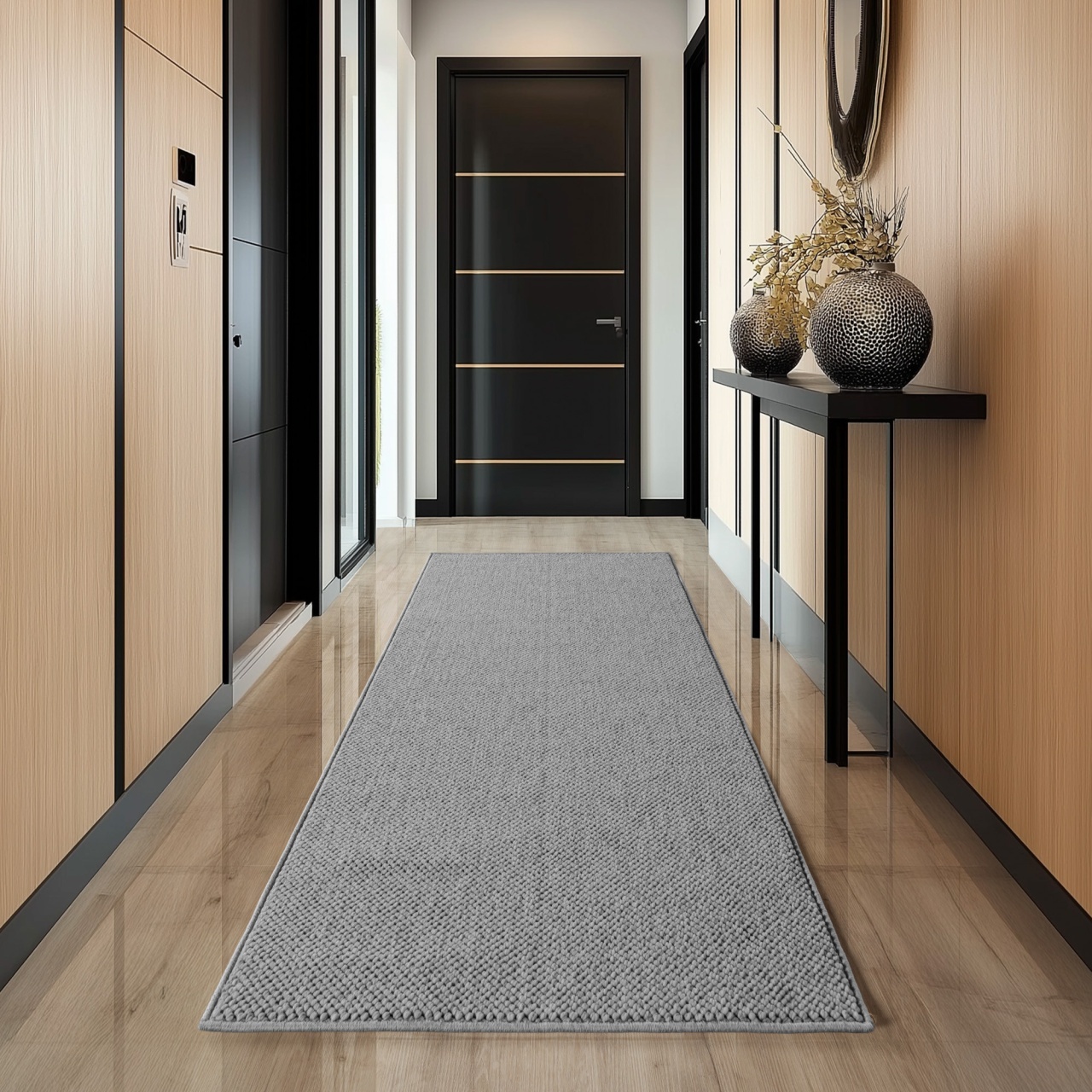 Covor traversa Helix V1 Argintiu 80x150 cm