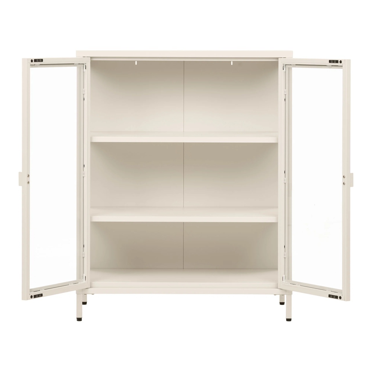 Dulap vitrina Brisbane, Alb pal, 40x80x101 cm
