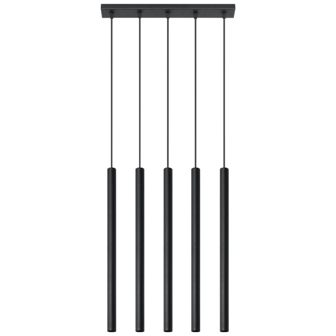 Lustra suspendata Pastelo Negru 45x5x90 cm