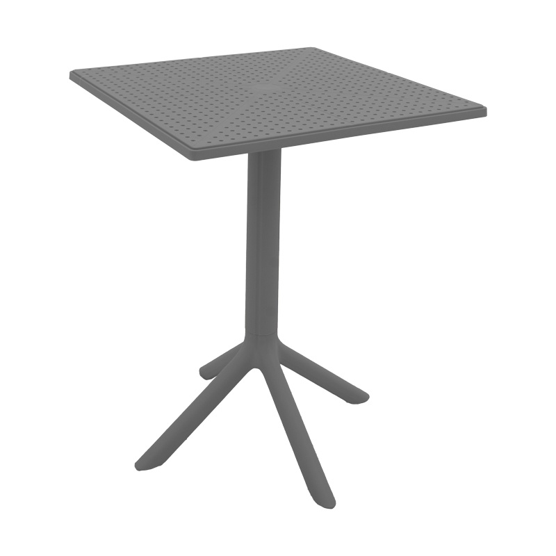 Masa de gradina, Groovy, Antracit, 60x60x76 cm