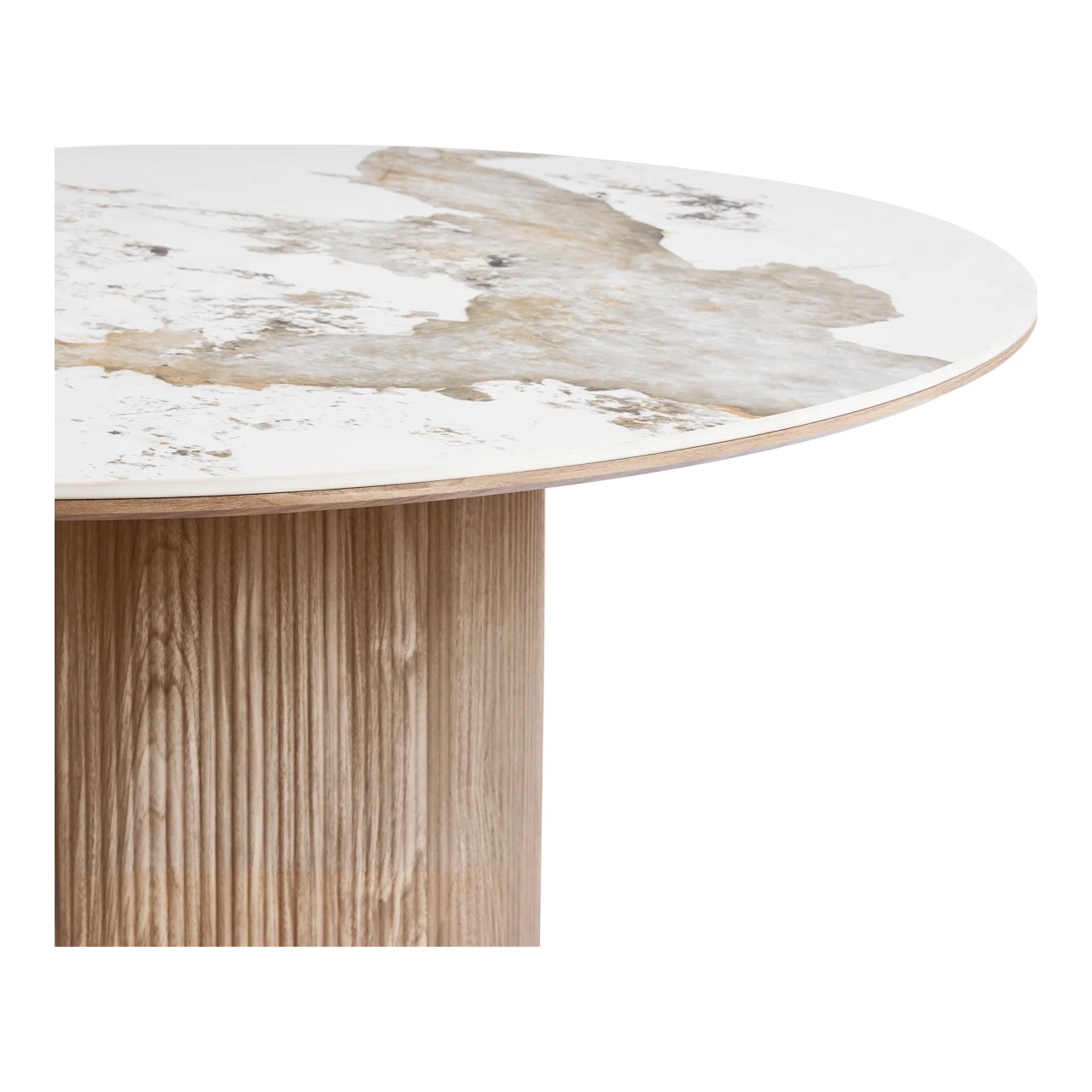 Masa dining Athens, Alb, 140x140x76 cm